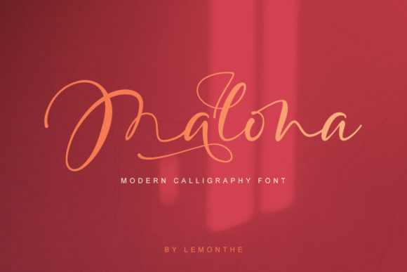 Malona: The Script Font That Elevates Your Brand’s Visual Story