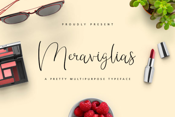 Meraviglias: A Delicate Script Font for Web Design