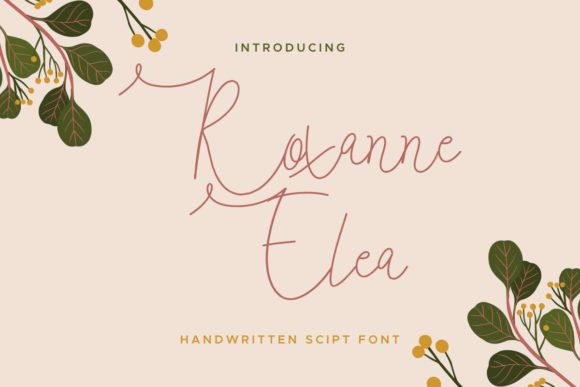 Roxanne Elea: A Handwritten Font for Creative Crafters